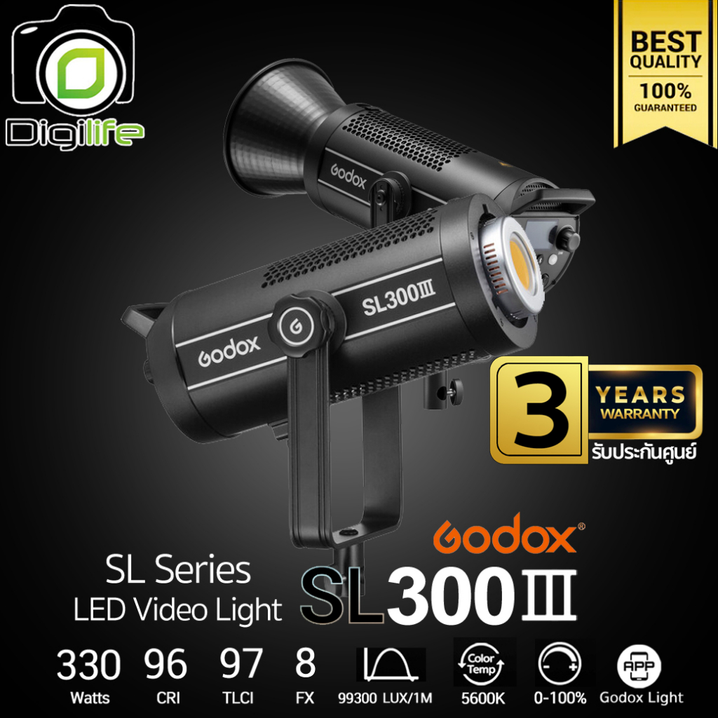Godox LED SL300II / SL300III 330W (แสงขาวอย่างเดียว) 5600K - Bowen Mount - รับประกันศูนย์ Godox Thailand 3ปี / Digilife