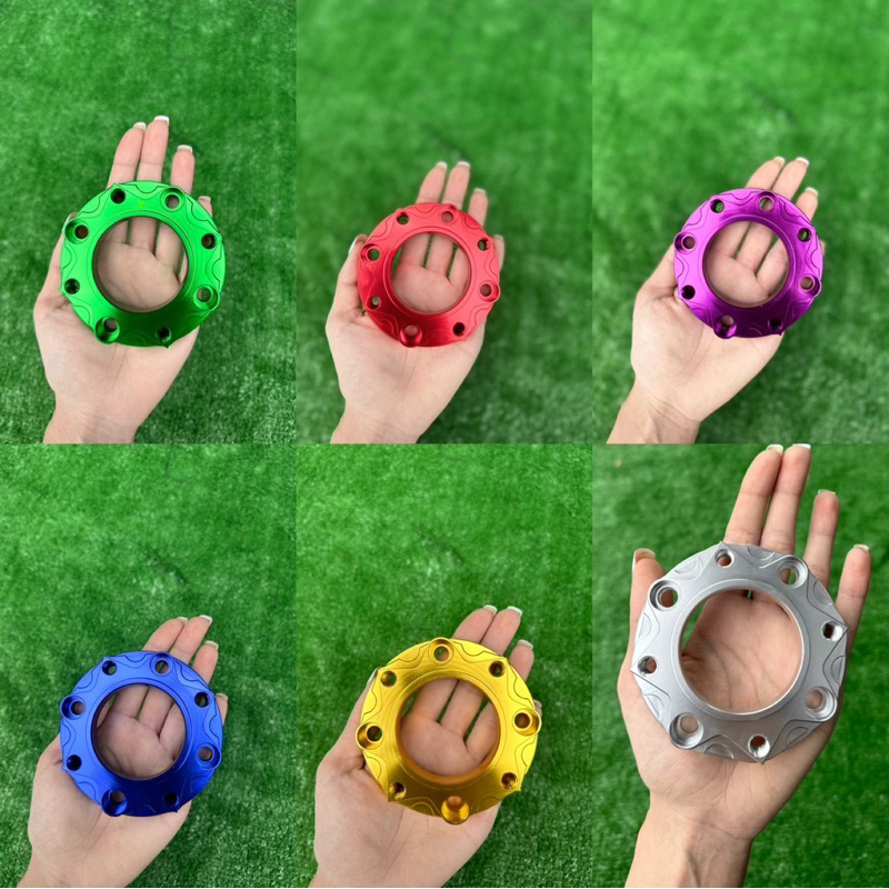 สเปเซอร์รองจาน 4รู ออก 4 สำหรับ WAVE หนา 17mm.งานกลึงCNC #แผ่นรองจานเวฟ