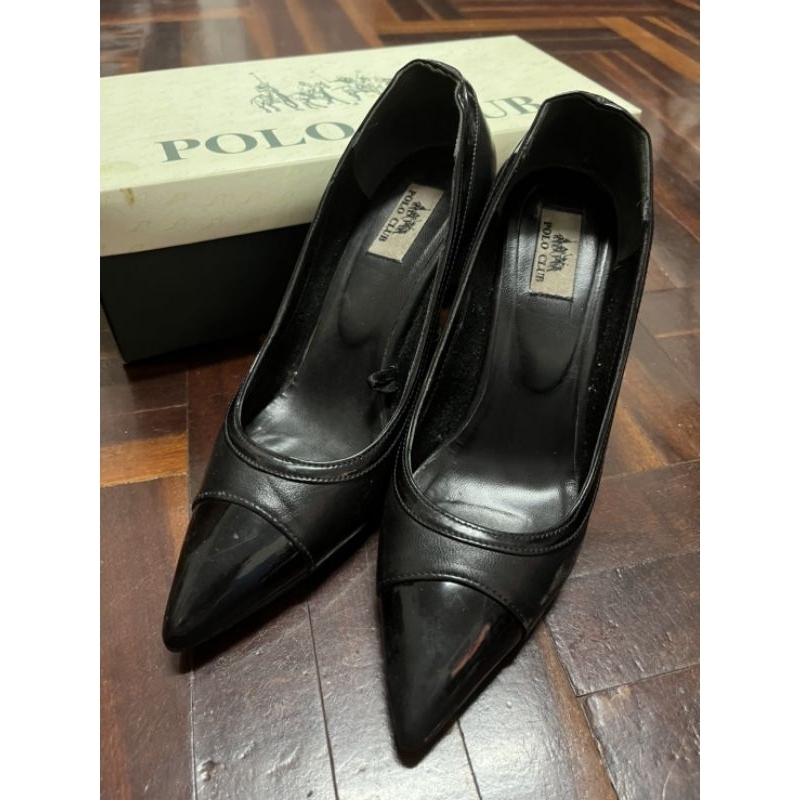 polo club รองเท้าคัชชู​หนัง​แท้​สี​ดำ​ไซส์​ 38