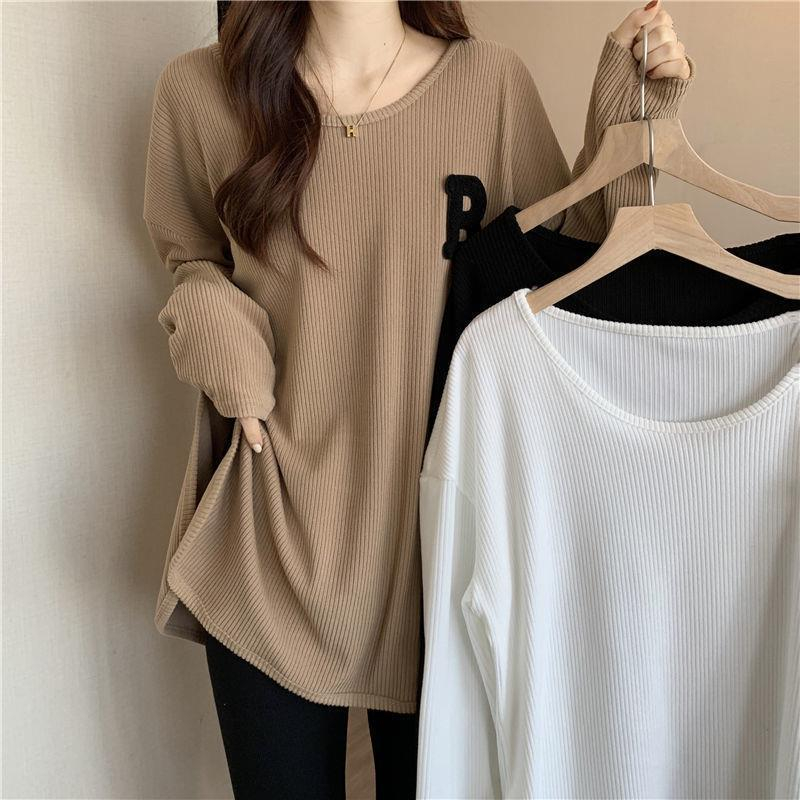 เสื้อแขนยาว แขนสั้น ลาย B ผ้าร้อง