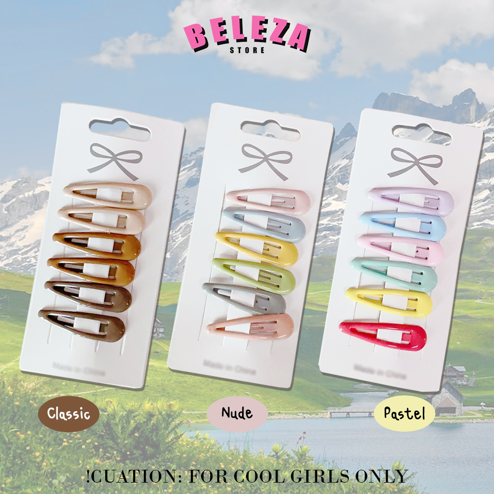 [1 แผง] กิ้ปติดผม Y2K กิ้ปแป้ก สีหวานสดใส