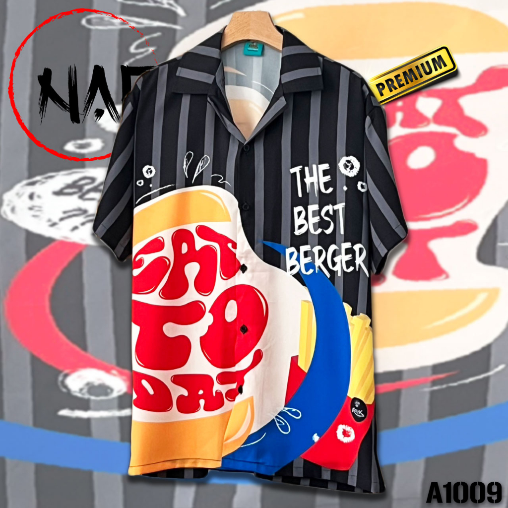 เสื้อฮาวาย เบสท์เบอร์เกอร์ A1009 ผ้าไหมอิตาลีแท้