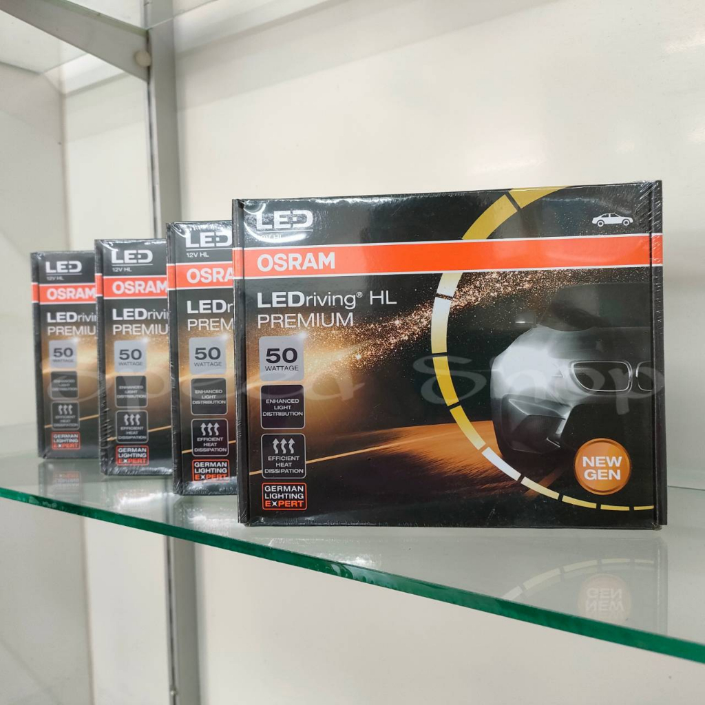 Osram หลอดไฟหน้า รถยนต์ Premium 2.0 LED+500% 10000lm 50W 6000K H4 H7 H8/11/16 HB3/4 รับประกัน 2 ปี