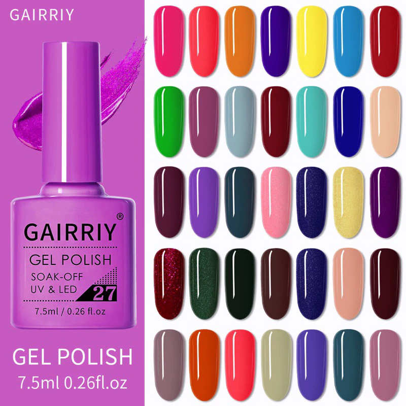 สีทาเล็บเจล GAIRRIY No.51-80 สีสวยเม็ดสีแน่นติดทน ขนาด 7.5ml.💕พร้อมส่งมาก💕