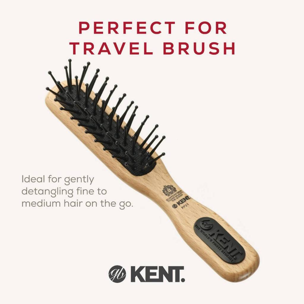 แปรงหวีผม KENT รุ่น PF 21 Perfect For Detangling Fine Quill Handbag Brush