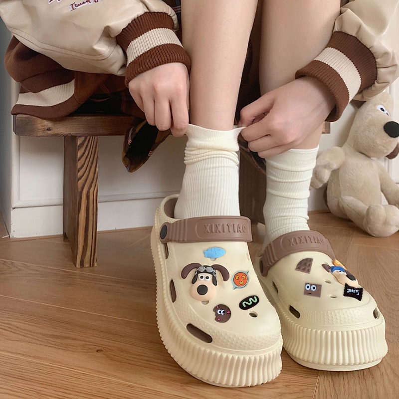 ShoesStudios พร้อมส่งในไทย 2023 รองเท้าหัวโตเสริมส้น ตัวติดการ์ตูนน่ารักมากเวอร์ สไตค์เกาหลี พื้นหนา รีบซื้อเข้ามาได้เลย