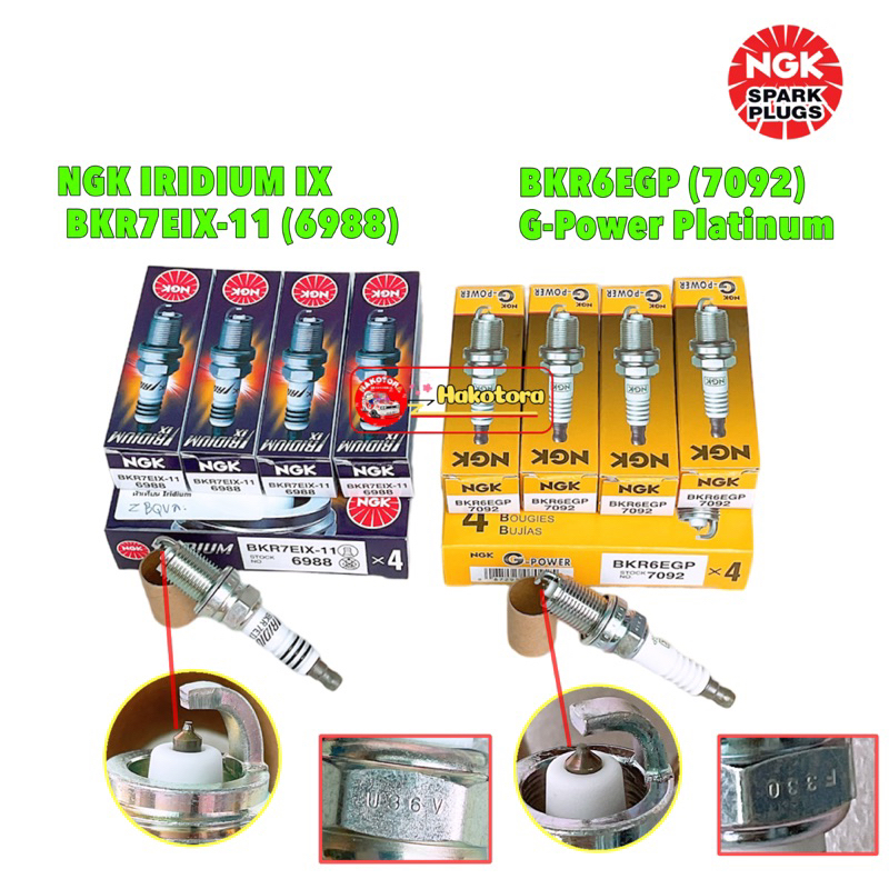 หัวเทียน NGK Iridium BKR7EIX-11 6988 , BKR6EGP 7092 G-POWER PLATINUM แท้100%