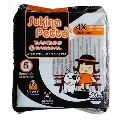 Sukina Petto แผ่นรองฉี่ ซุกินะ เพ็ทโตะ Bamboo Charcoal แบบแผ่นคาร์บอน - รูปที่ 3