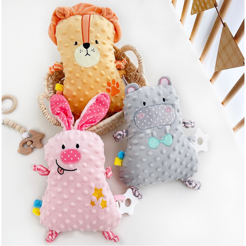 ตุ๊กตาดอทมิงค์ ตุ๊กตากันสะดุ้ง ดอทนิ่มขนนุ่ม เสริมพัฒนาการเด็ก