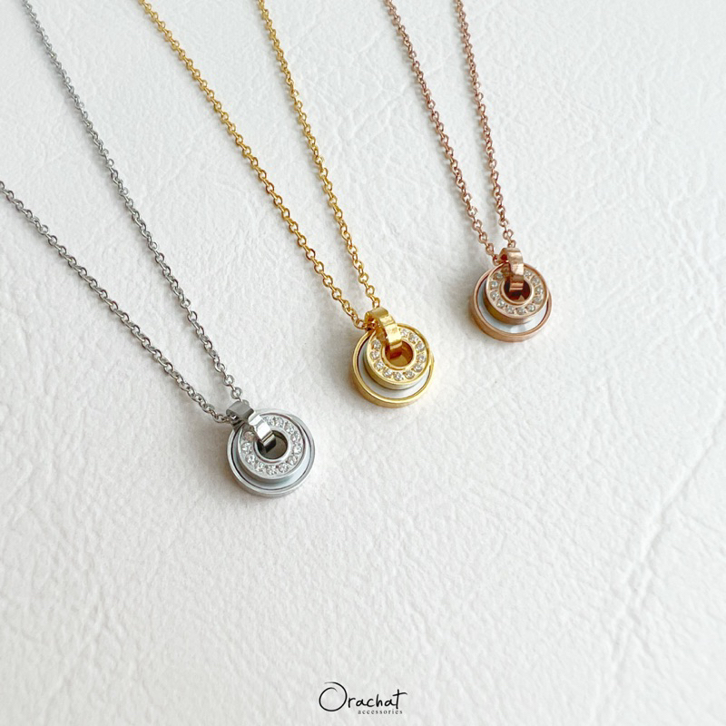 Orachat | Milada 14k necklace. (สร้อยคอตัวเรือนสแตนเลส)