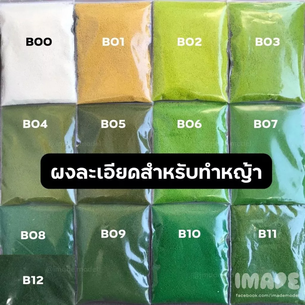 (ขั้นต่ำ50฿) ผงหญ้า ผงละเอียด 20 กรัม ผงฟองน้ำ สำหรับ โมเดล ผงทำต้นไม้ หญ้าปลอม บอนไซปลอม สีเขียว สีขาว สีชมพู สีเหลือง