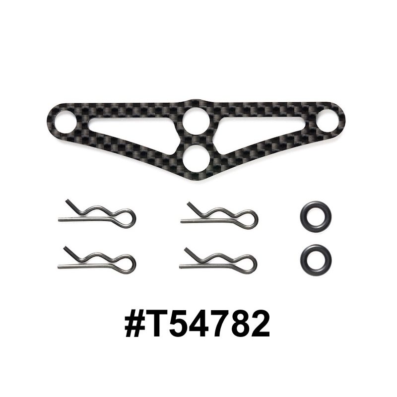 TAMIYA 54782 TOURING CAR CARBON BODY MOUNT CROSSMEMBER (FRONT)
