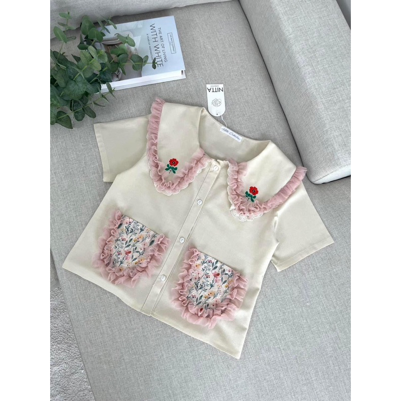 Nitta collection เสื้อเชิ้ตงานน่ารัก แต่งปก แต่งกระเป๋า