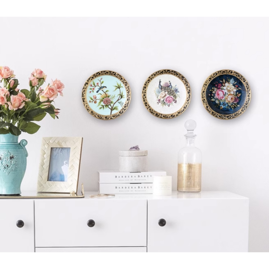 จานเซรามิก จานตั้งโชว์สไตล์ยุโรป ขนาดรวมฐาน 20/21cm. จานเซรามิกเสริมฮวงจุ้ย - รูปที่ 6