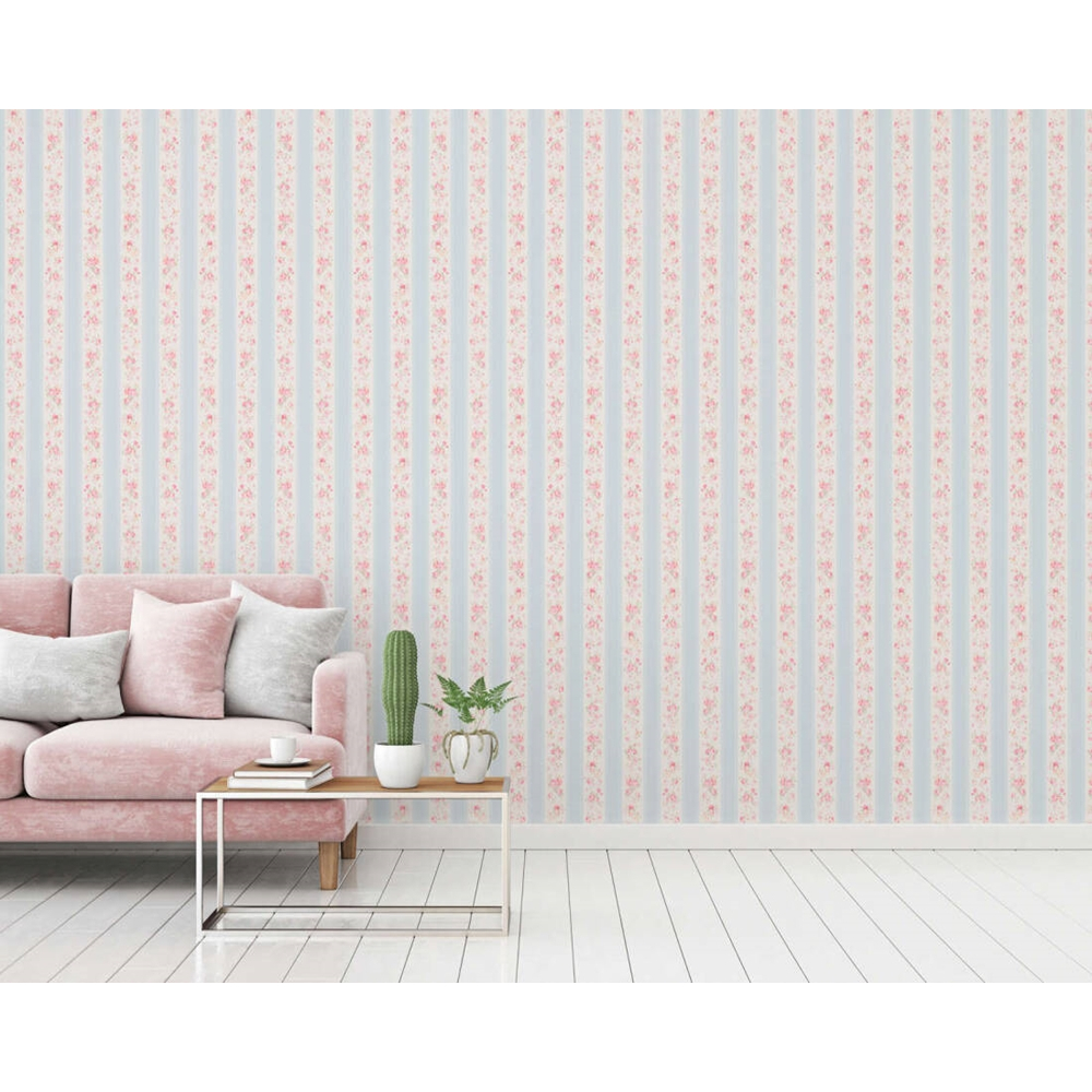 MD wallpaper วอลเปเปอร์ติดผนังชนิดทากาว ลายดอกไม้    คอลเลกชัน wood n stone 4