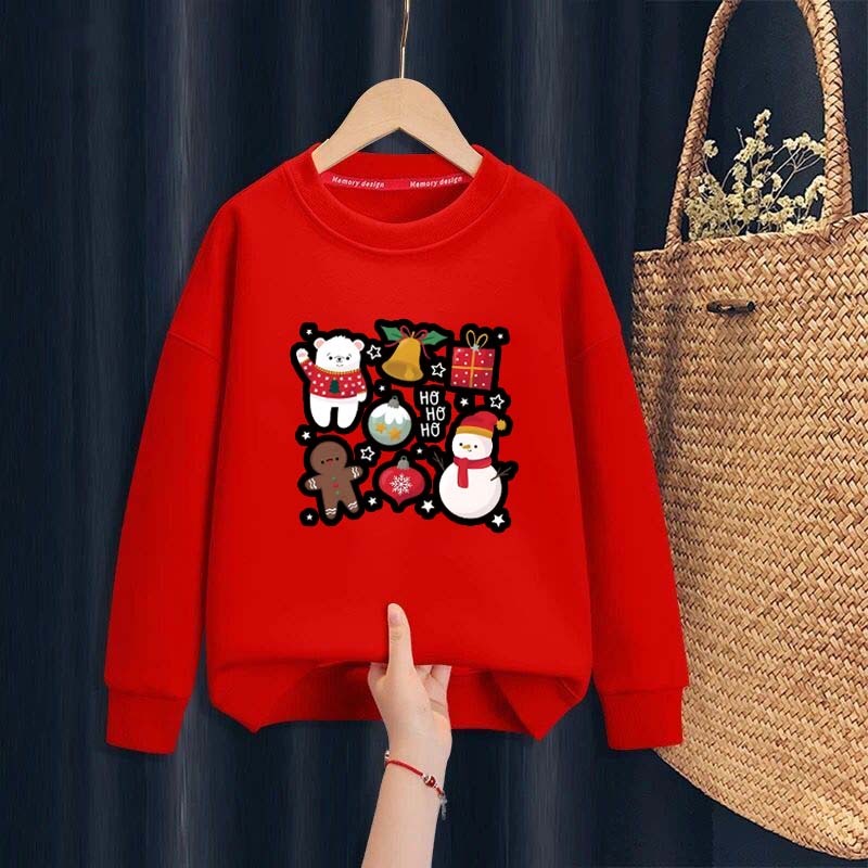 J-680-O เสื้อกันหนาวเด็กสไตส์เกาหลี สกรีนลายการ์ตูนน่ารักใส่ได้ทั้งหญิงและชาย ผ้าโพลีเอสเตอร์ ใส่สบาย