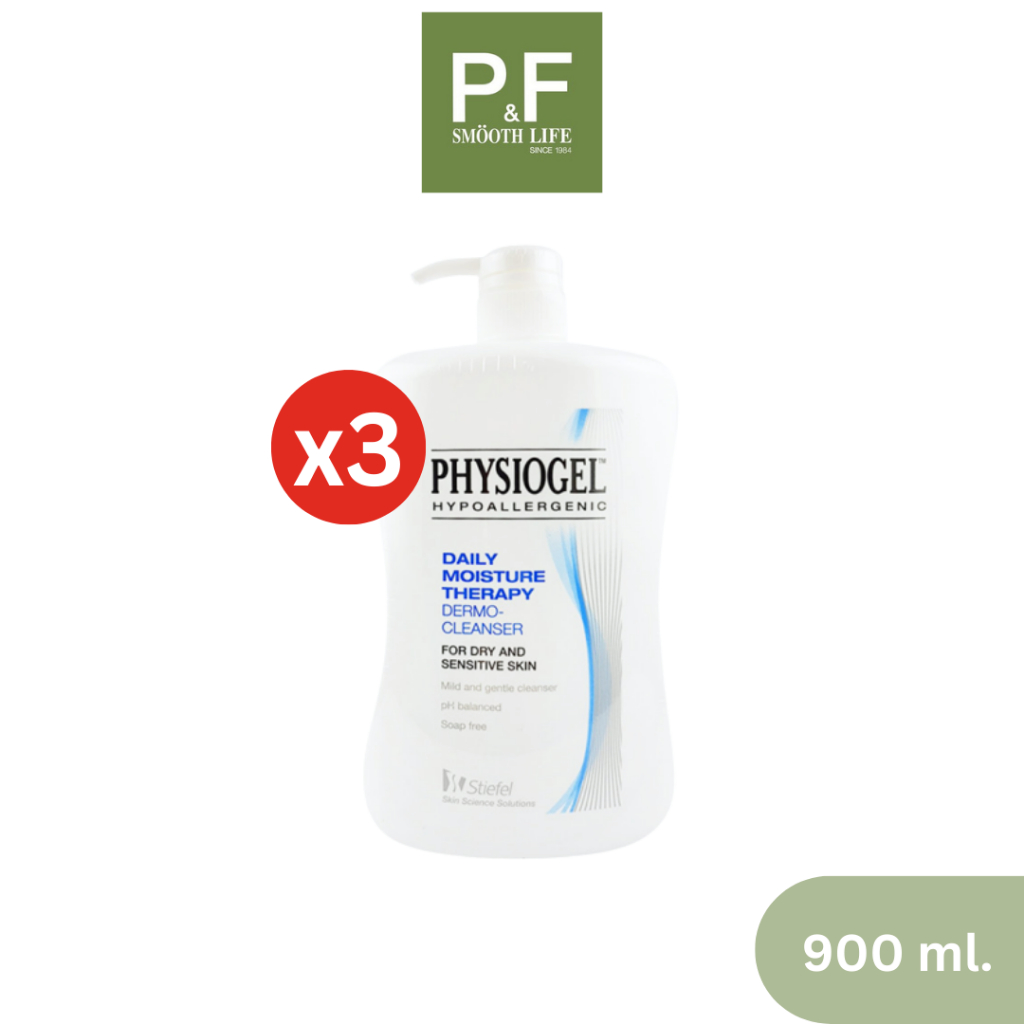 (แพ็ค3) Physiogel Daily Moisture Therapy Dermo-Cleanser 900 ML.