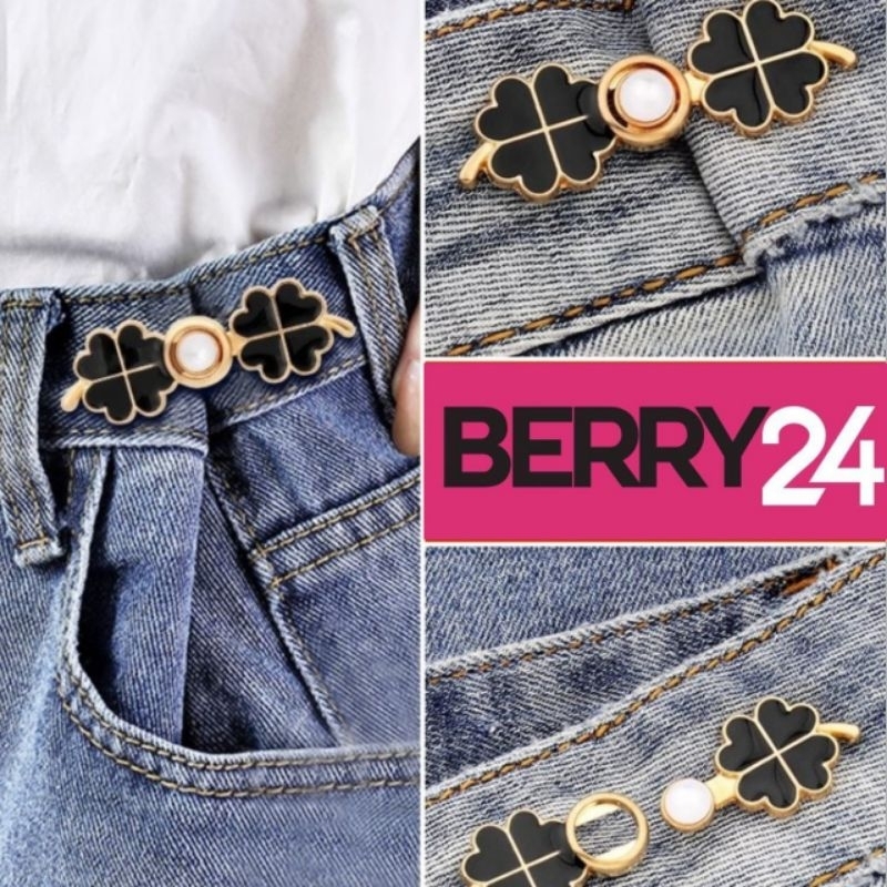 HOK06 ตะขอร่นกางเกงรูปใบโคลเวอร์พร้อมส่งในไทย เก็บโค้ดส่งฟรี