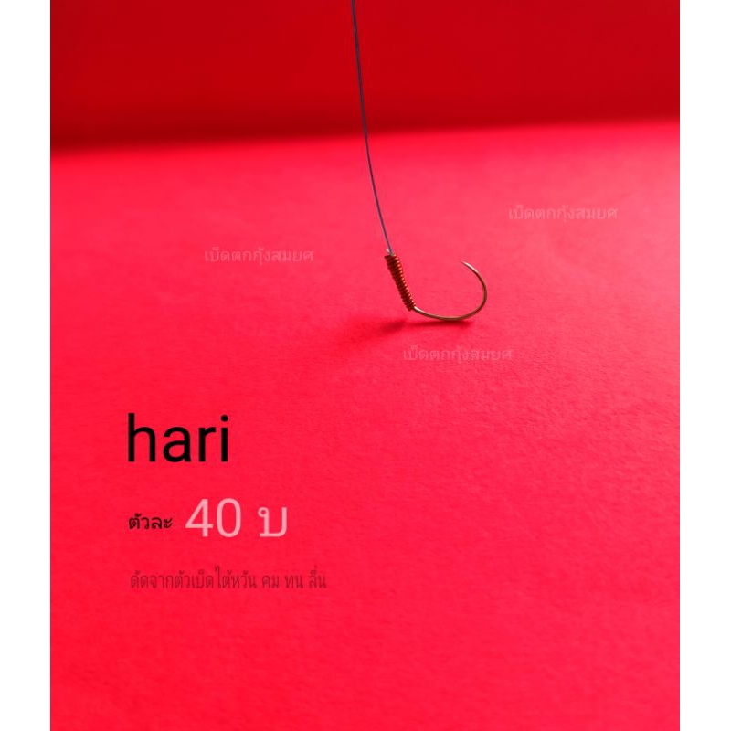 ตัวเบ็ดตกกุ้งบ่อ(รุ่น.ฮาริ)ตัวละ40บาทพร้อมผูกPEพันฟิว