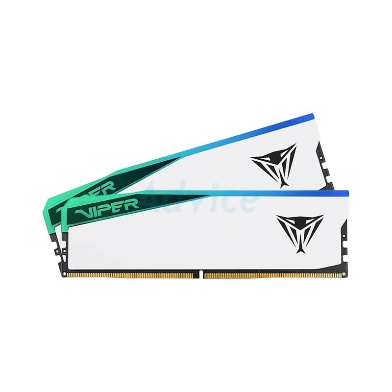 RAM DDR5(6200) 32GB (16GBX2) PATRIOT VIPER ELITE 5 RGB WHITE (PVER532G62C42KW) - A0154798