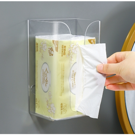 กล่องใส่ทิชชู กล่องกระดาษทิชชู่ ไม่ต้องเจาะผนัง tissue box ง่ายต่อการติดตั้ง++++ - รูปที่ 2