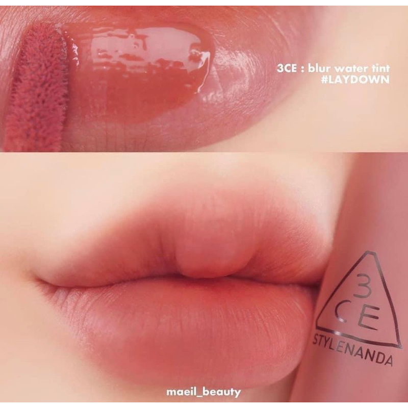 3CE Blur Water Tint (ไซสจริง) สี laydown