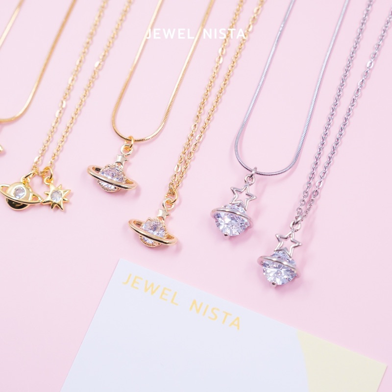saturn necklace สร้อยคอจี้ดาวเสาร์