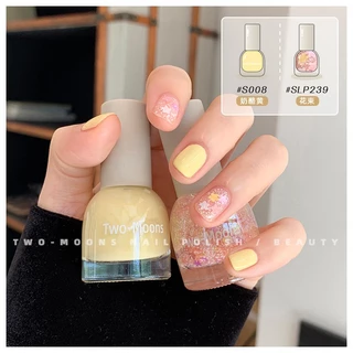 พร้อมส่ง สีทาเล็บTwo-moons เซ็ตสีทาเล็บ ลอกได้ ไม่ง้อน้ำยาล้าง ยาทาเล็บลอกได้ น้ำยาทาเล็บ แพคคู่ ขนาด10ml*2 set7