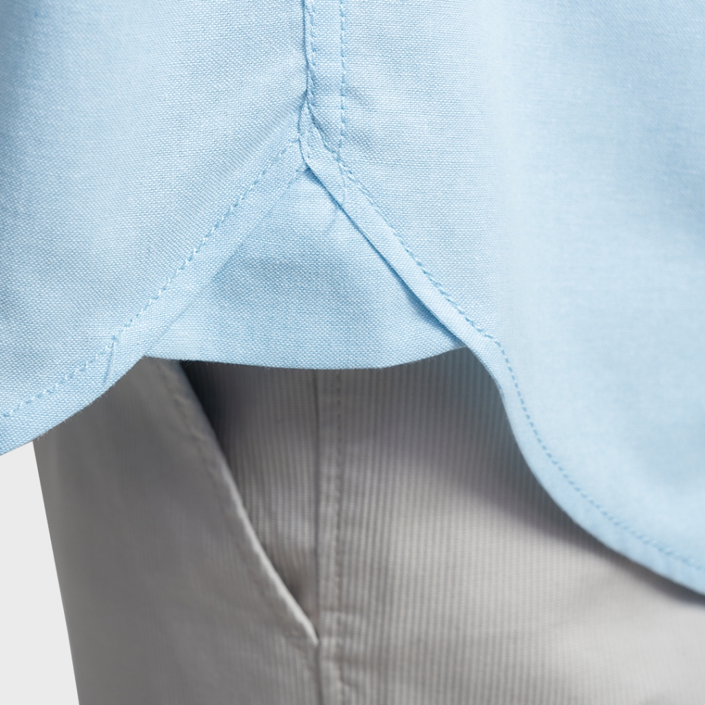 GALLOP : OXFORD CASUAL SHIRT เสื้อเชิ๊ตแขนยาว ผ้า OXFORD รุ่น GW9032 สี Sky Blue - ฟ้า / ราคาปกติ 2,190.- - รูปที่ 5