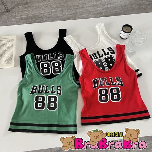 [ส่งจากไทย] 𝑩𝒓𝒂𝑩𝒓𝒂𝑩𝒓𝒂 #bra-231 เสื้อกล้าม ผู้หญิง มีฟองน้ำ ลายตัวอักษร สไตล์สปอร์ดต