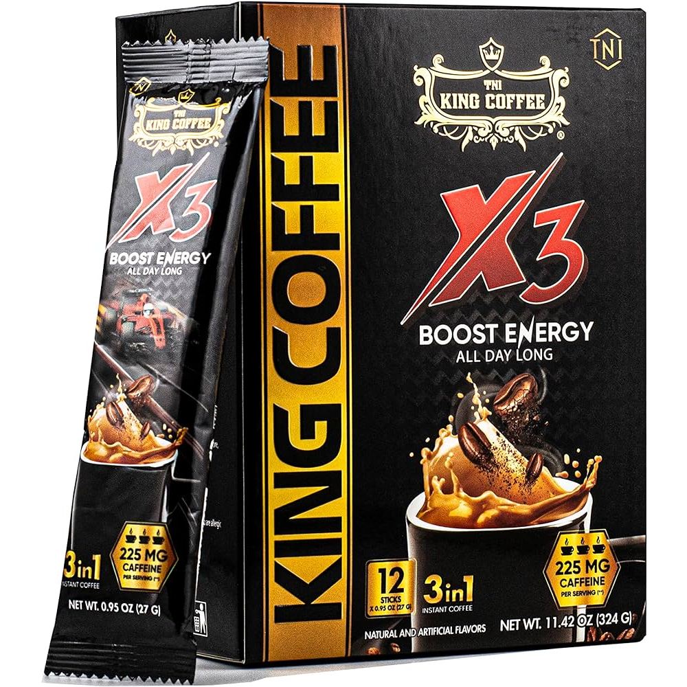 King Coffee 3in1 X3 Instant Vietnamese Coffee Packets กาแฟเวียดนาม 3in1 เข้มข้น3เท่า++ที่สายเข้มการันตี++