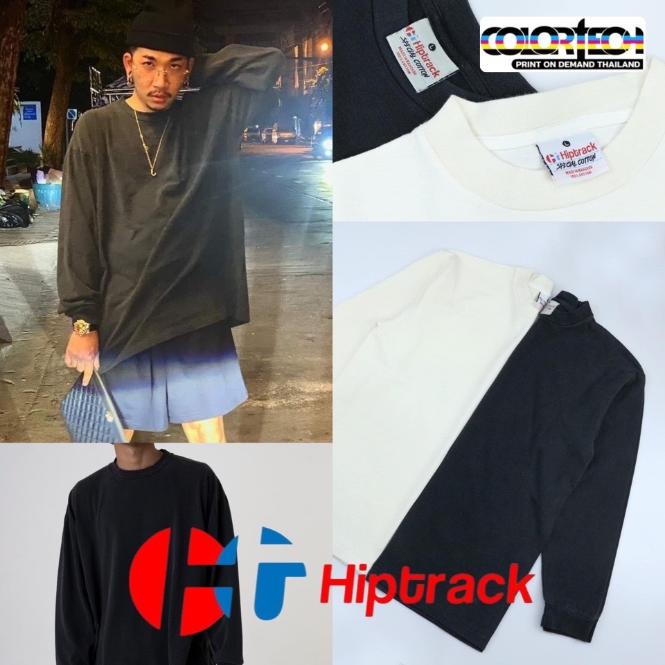 เสื้อแขนยาว Vintage Black/White (สีเฟดดำ/สีเฟดขาว)