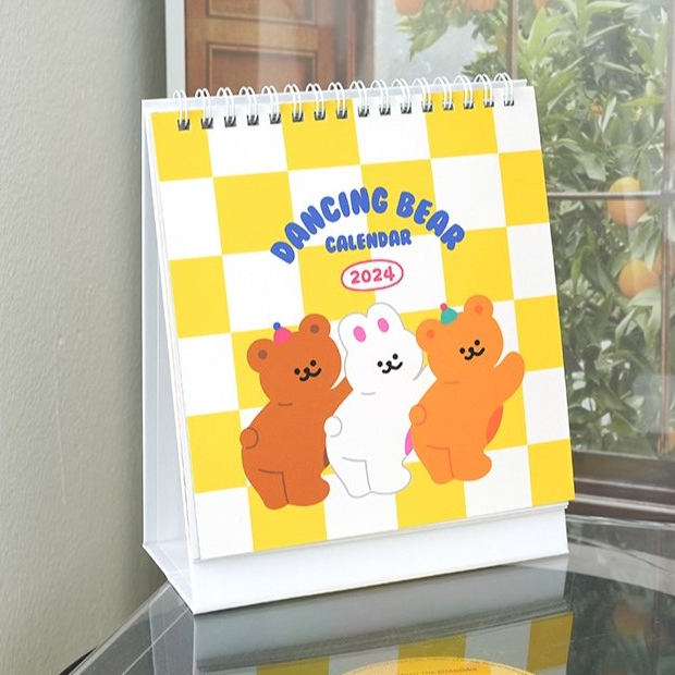 2024 Dancing Bear Desk Calendar ปฏิทินตั้งโต๊ะ