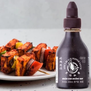 ซอสพริกไทยดำ ตราห่านบิน ขนาด 200 มล. Flying Goose Spicy Black Pepper 200ml.