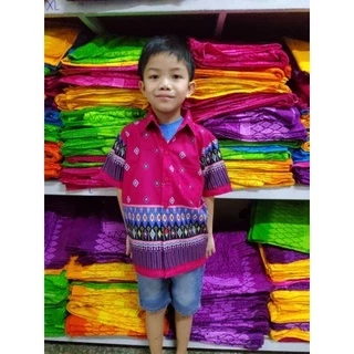 เสื้ออาเซียน​เด็ก ลายไทยเหลี่ยม