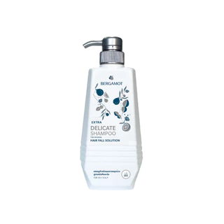 ขนาดใหม่! BERGAMOT® THE ORIGINAL EXTRA DELICATE SHAMPOO 500 ml. แชมพูลดผมขาดหลุดร่วง (หนังศีรษะมัน) ขวดหัวปั๊ม