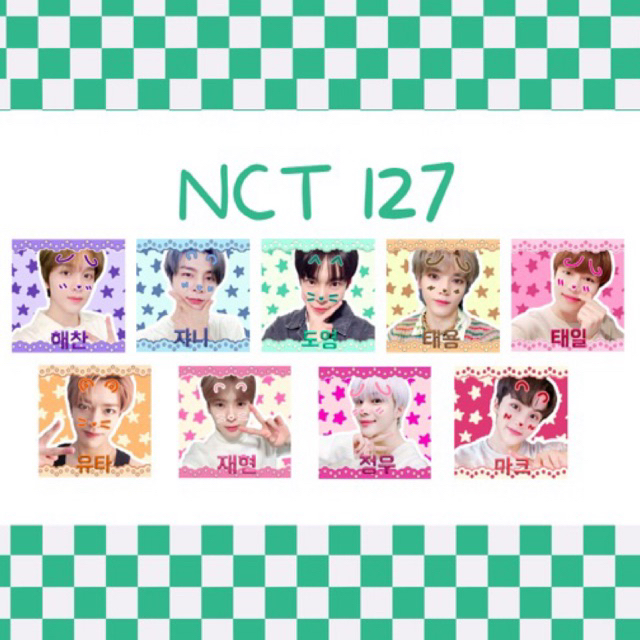 [1 Set 40/30 ชิ้น] NCT 127 สติ๊กเกอร์เนื้อppแปะพัสดุ