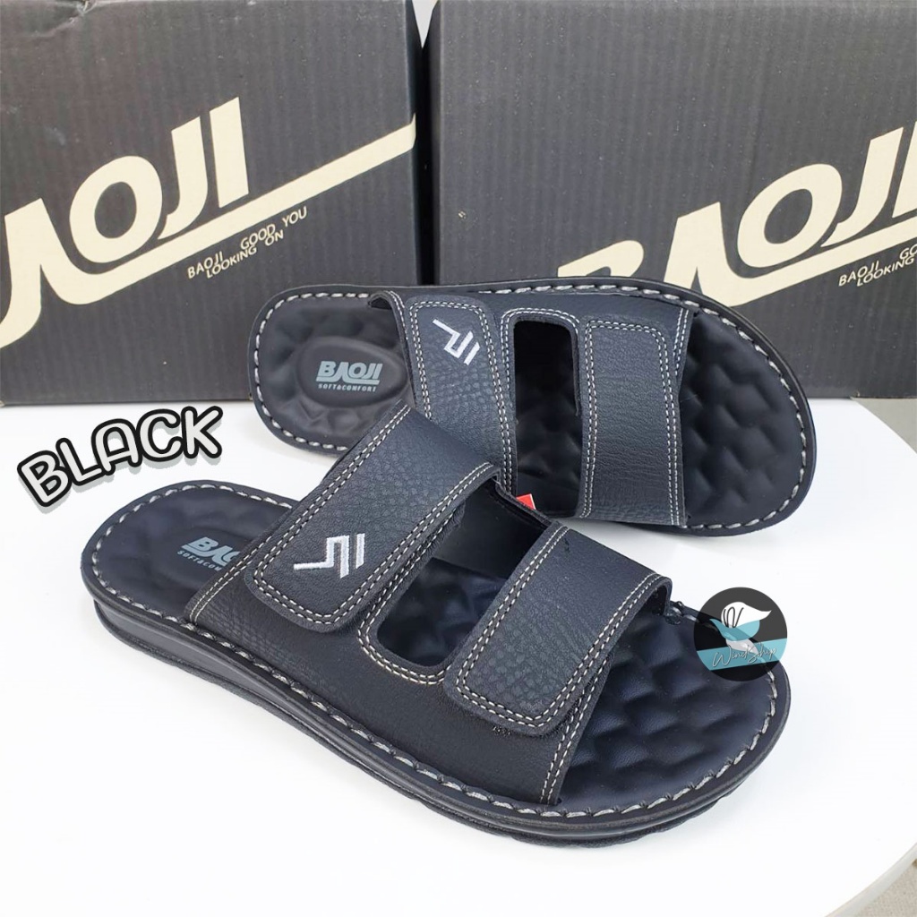 รองเท้าผู้ชาย Baoji PM103 รองเท้าแตะ แบบสวม เย็บขอบ เบอร์ 40-44