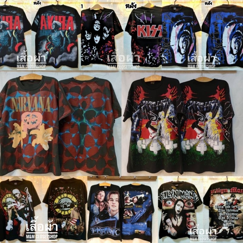 เสื้อวง OVP วินเทจ ป้ายUS. งานวง การ์ตูนอนิเมะ