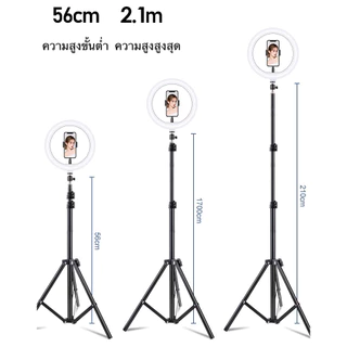 พร้อมส่ง!!!ชุดไฟไลฟ์สด LED Ring Light 26 30 33 cm พร้อมขาตั้ง2.1m+ที่จับมือถือ ปรับได้3สี 10ระดับ สำหรับเพิ่มความสว่าง ถ