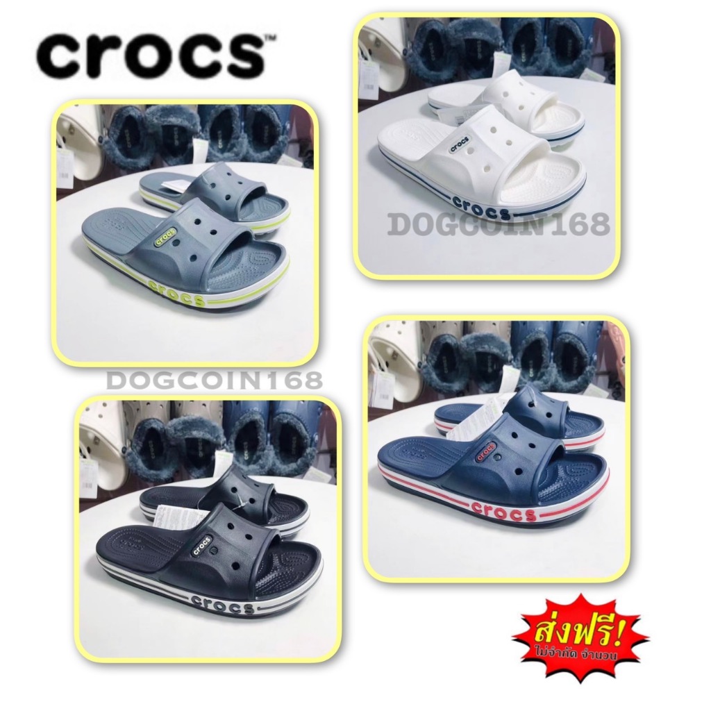 รองเท้าหัวโต crocs รองเท้าแตะผู้ชาย สินค้าเข้ามาใหม่2023 สีดำ สีกรม สีเทา สีขาว