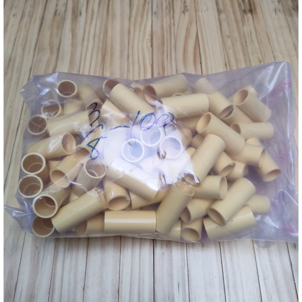 ข้อต่อ ท่อ ต่อตรง สีเหลือง  ขนาด 3/8