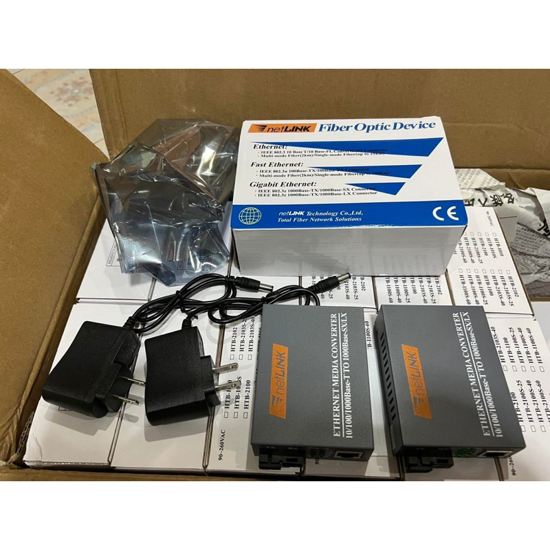 Netlink Media/1000 Gigabit Media Converter 1000M RJ45 Single Fiber Single Mode SC 20KM