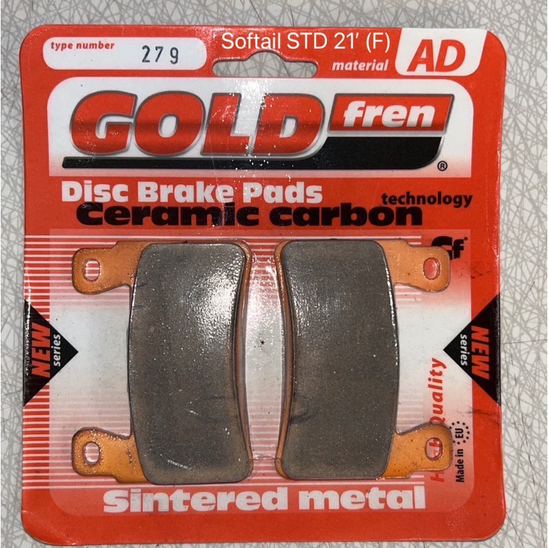 GOLDFREN ผ้าเบรค Harley Davidson Softail Standard / Low Rider S / Heritage