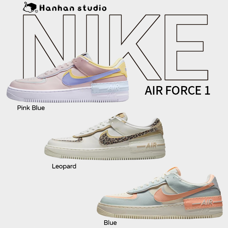 sneakers Nike Air Force 1 Low pink blue leopard blue