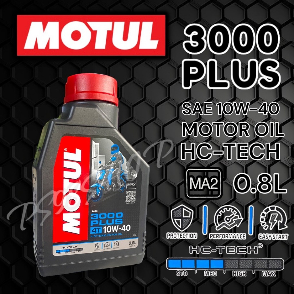 น้ำมันเครื่องโมตุล 3000 Plus ขนาด 0.8L เกรดกึ่งสังเคราะห์ใช้ได้กับรถออโต้และรถเกียร์
