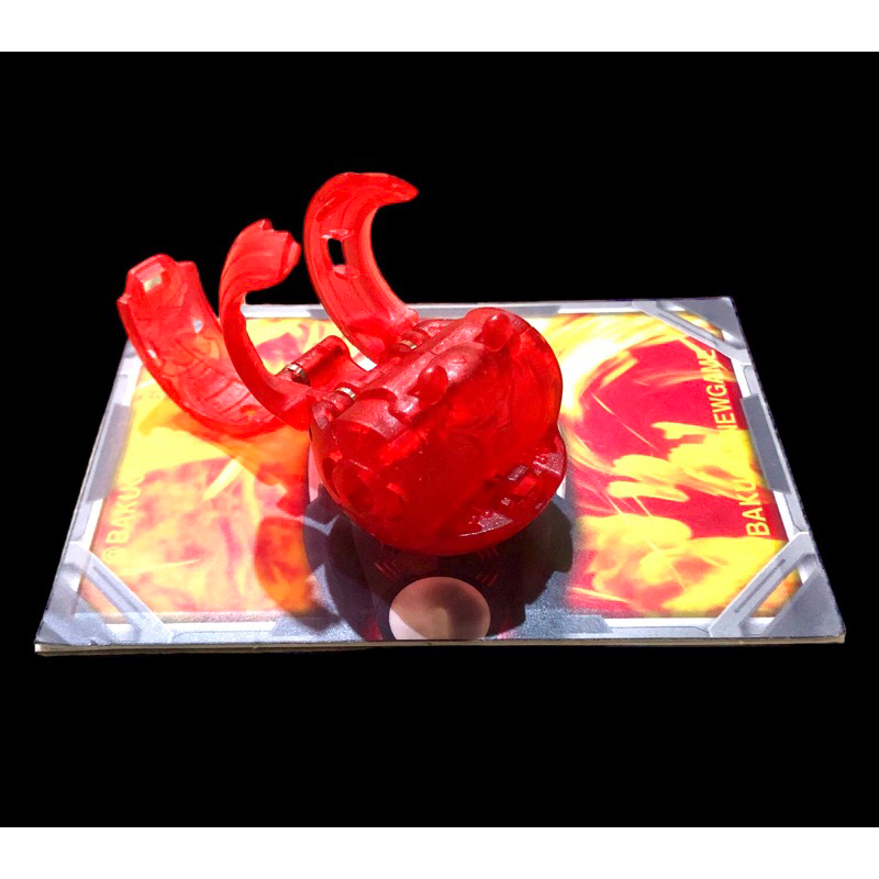 Bakugan Translucent Pyrus Prototype Dual Elfin Rare