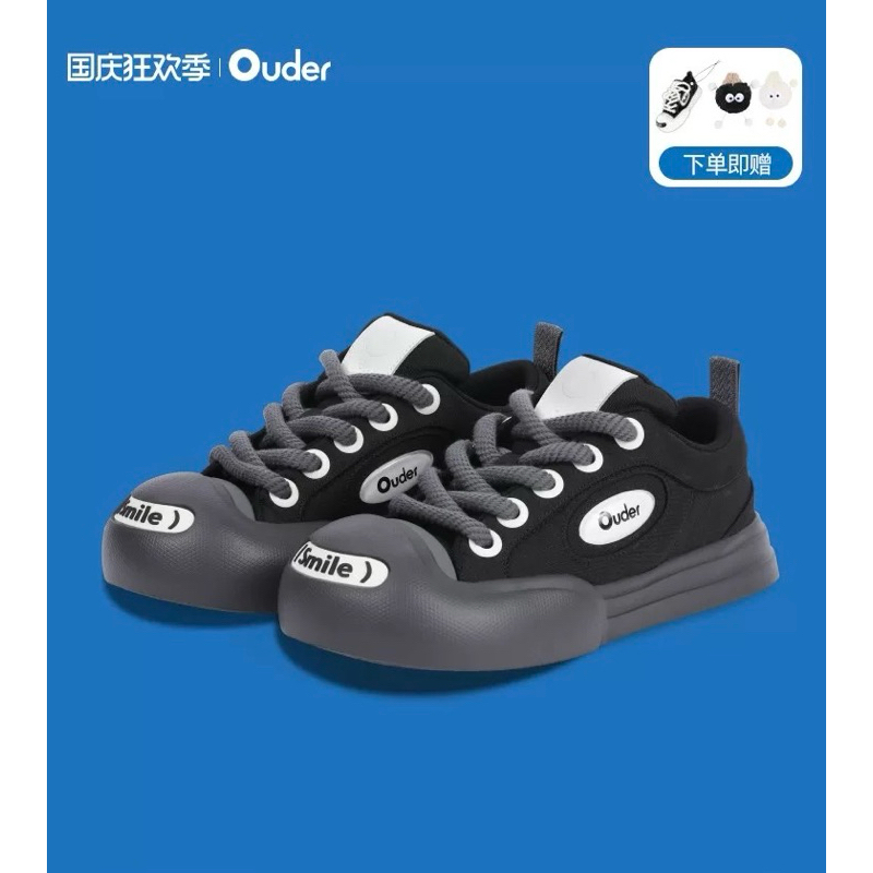 Ouder smiler รองเท้าหัวโต รองเท้าผ้าใบแฟชั่น big toe  [ ของแท้💯 ]