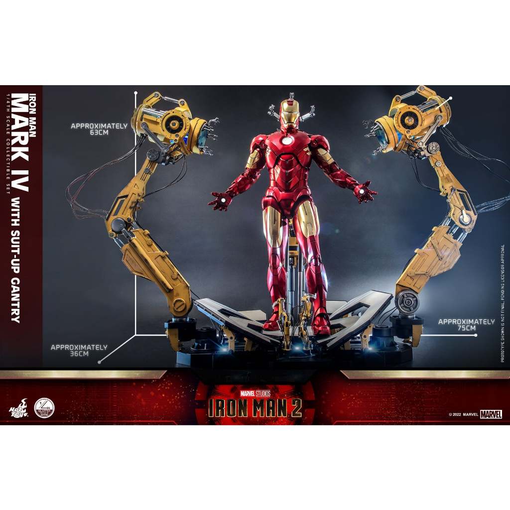 Hot Toys – QS021 - Iron Man 2 - 1/4th scale Iron Man Mark IV with Suit-Up Gantry