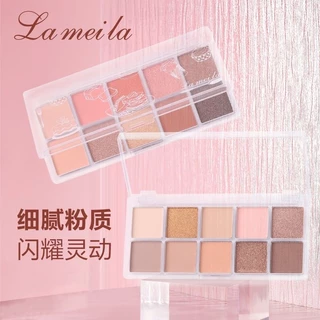 M384 LAMEILA พาเลทอายแชโดว์ 10 สี เนื้อแมท ชิมเมอร์ สีสวย ติดทน กันน้ำ